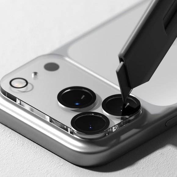 iPhone 17 Pro Ringke Kameralinse Beskyttelsesglas - 2 stk. - Gennemsigtig / Sort