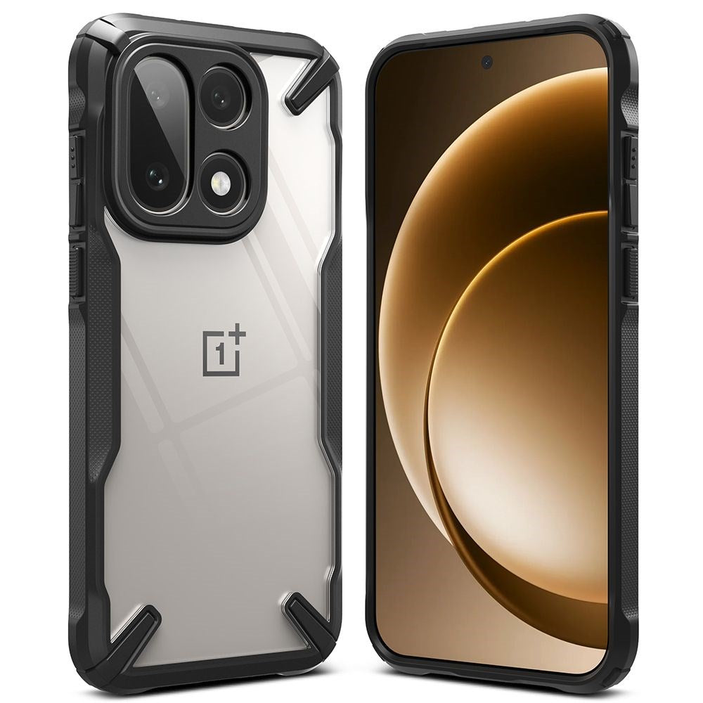 OnePlus 15 Ringke Fusion X Cover - Gennemsigtig / Sort