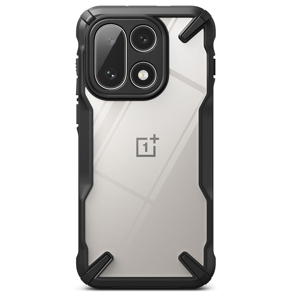 OnePlus 15 Ringke Fusion X Cover - Gennemsigtig / Sort