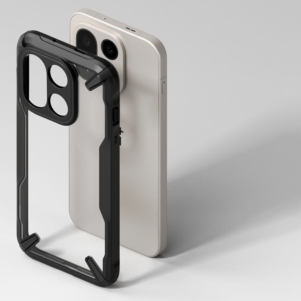 OnePlus 15 Ringke Fusion X Cover - Gennemsigtig / Sort