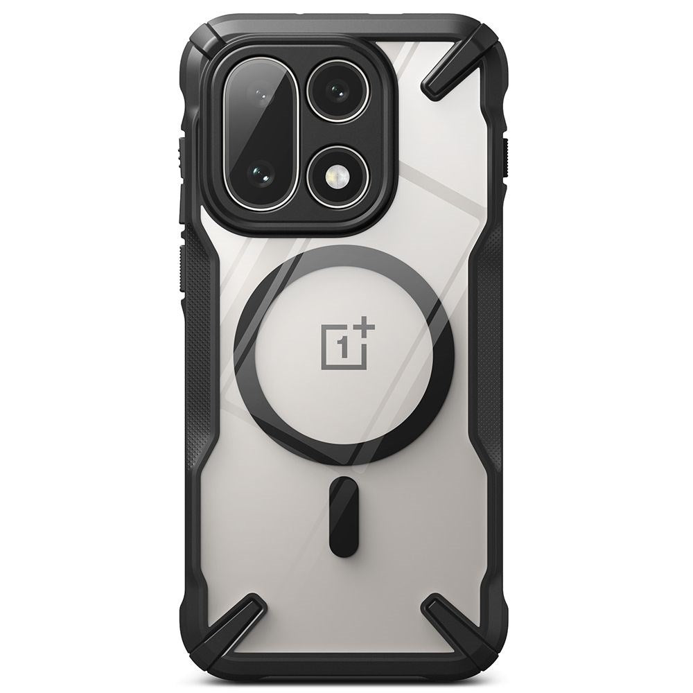 OnePlus 15 Ringke Fusion X Cover - MagSafe Kompatibel - Sort / Gennemsigtig