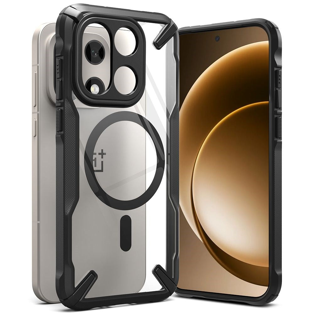 OnePlus 15 Ringke Fusion X Cover - MagSafe Kompatibel - Sort / Gennemsigtig