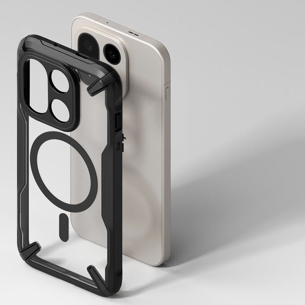 OnePlus 15 Ringke Fusion X Cover - MagSafe Kompatibel - Sort / Gennemsigtig