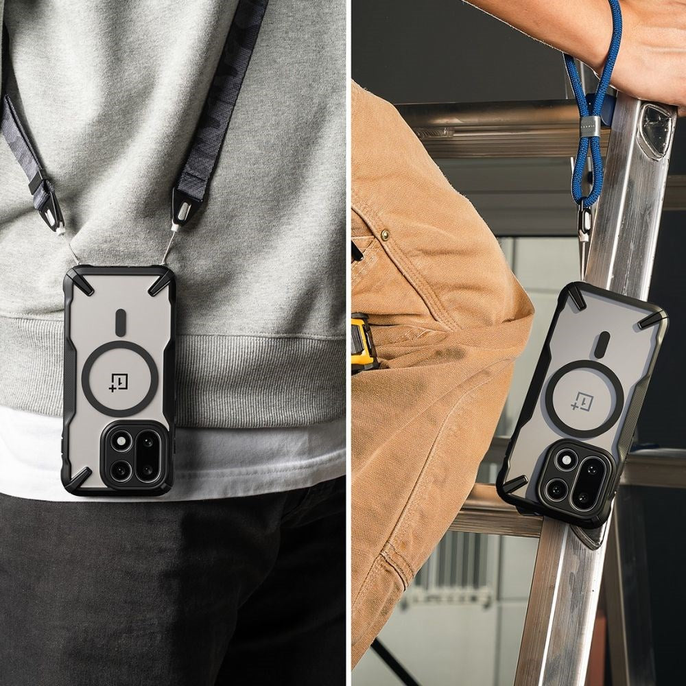 OnePlus 15 Ringke Fusion X Cover - MagSafe Kompatibel - Sort / Gennemsigtig