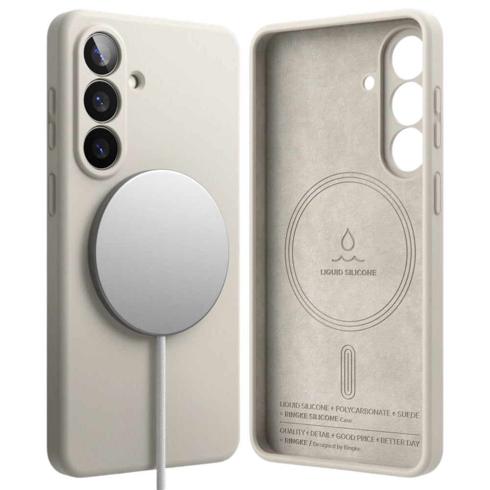 Samsung Galaxy S26 Ringke Silikone Cover - MagSafe Kompatibel - Beige