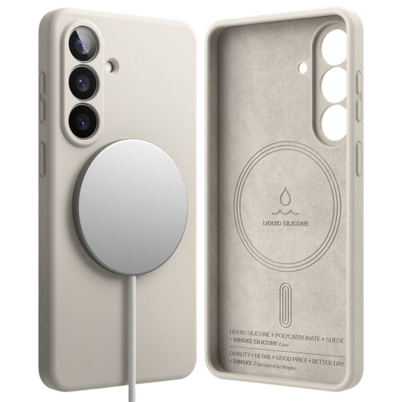 Samsung Galaxy S26 Ringke Silikone Cover - MagSafe Kompatibel - Beige