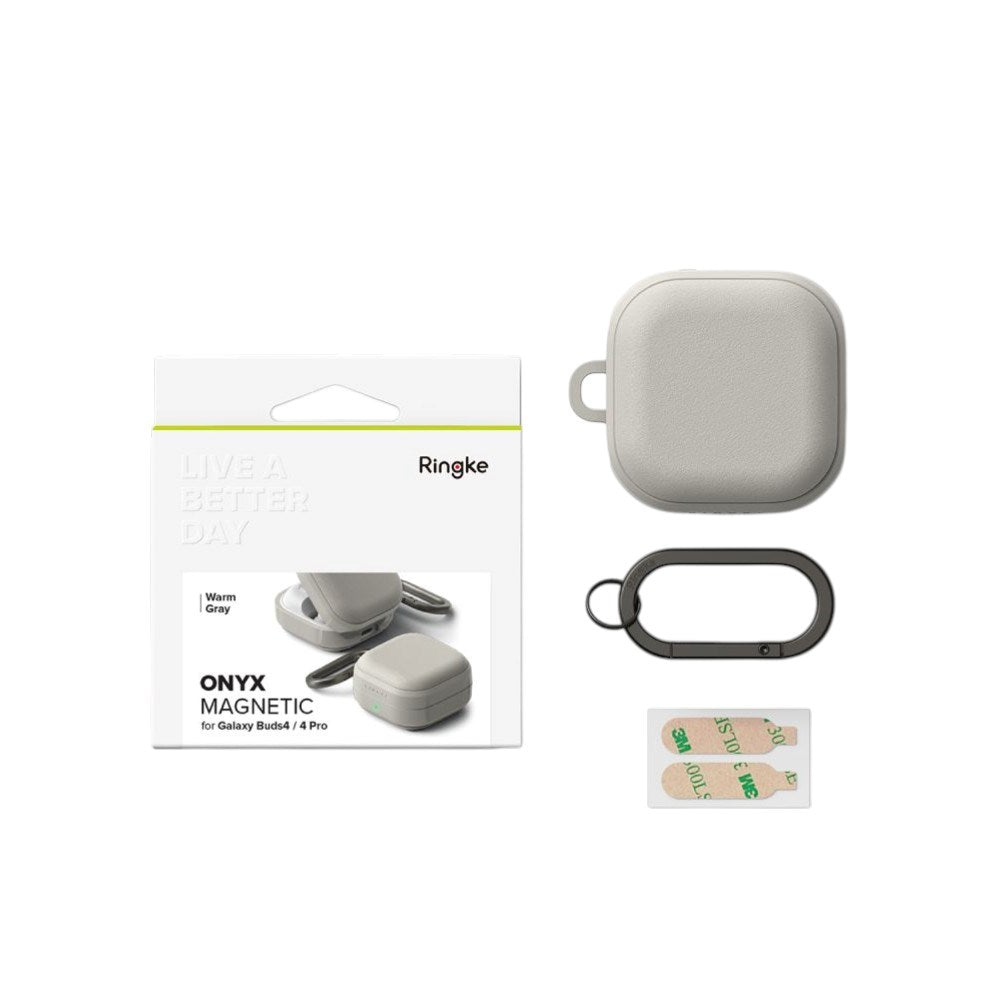 Samsung Galaxy Buds 4 / 4 Pro Ringke Onyx Magnetisk Plast Cover - Grå