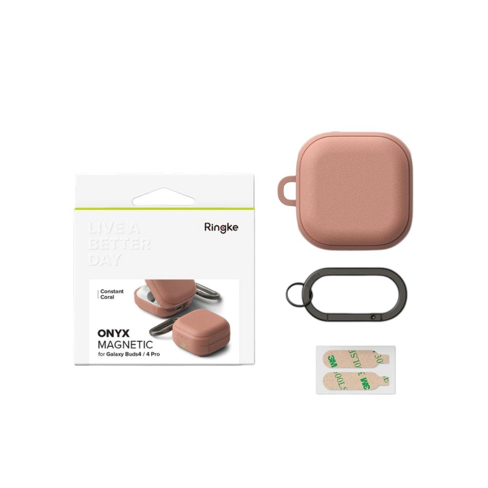 Samsung Galaxy Buds 4 / 4 Pro Ringke Onyx Magnetisk Plast Cover - Lyserød