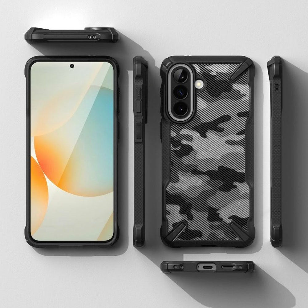 Samsung Galaxy A57 Ringke Fusion X Cover - Sort Camouflage