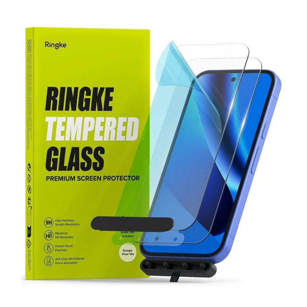 Google Pixel 10a Ringke Hærdet Skærmbeskyttelsesglas - 2 stk - Gennemsigtig