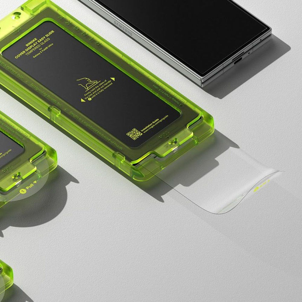 Samsung Galaxy Z Fold8 Ultra Ringke Cover Display Easy Slide Beskyttelsesglas m. Monteringsramme - 2 stk - Gennemsigtig