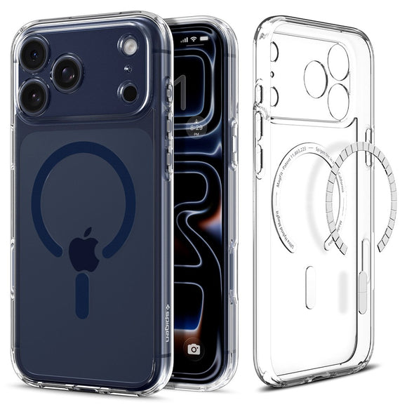iPhone 17 Pro Max Spigen Ultra Hybrid Cover - MagSafe Kompatibel - Gennemsigtig / Blå
