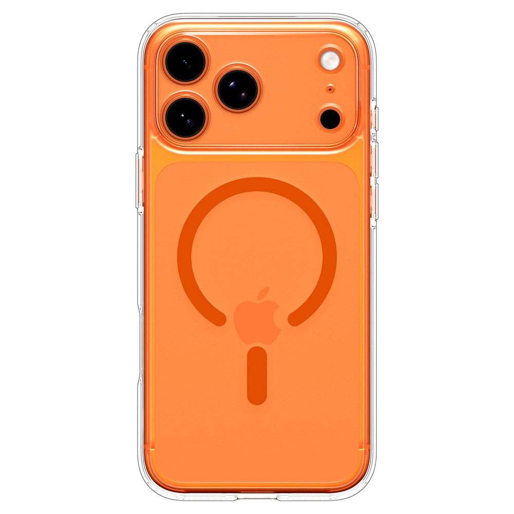 iPhone 17 Pro Spigen Ultra Hybrid Cover - MagSafe Kompatibel - Gennemsigtig / Orange