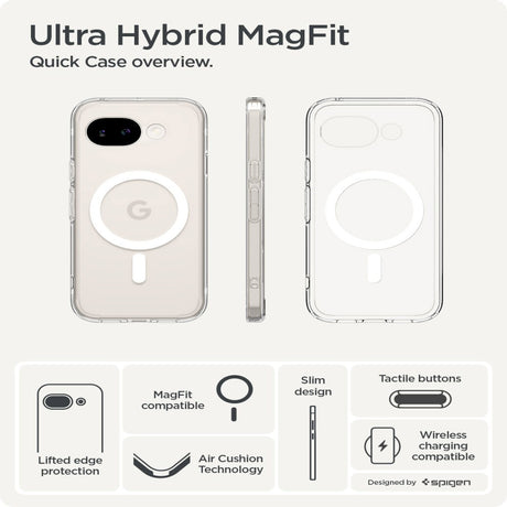 Google Pixel 10a Spigen Ultra Hybrid Cover - MagSafe Kompatibel - Gennemsigtig