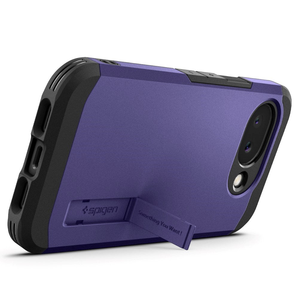 Google Pixel 10a Spigen Tough Armor Hybrid Cover m. Kickstand - MagSafe Kompatibel - Lilla