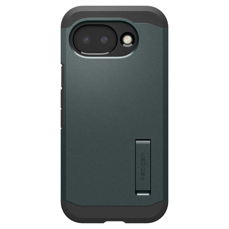 Google Pixel 10a Spigen Tough Armor Hybrid Cover m. Kickstand - MagSafe Kompatibel - Grøn