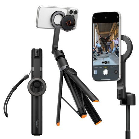 S582W Bluetooth Selfie Stick Stativ Spigen - MagSafe Kompatibel - Sort