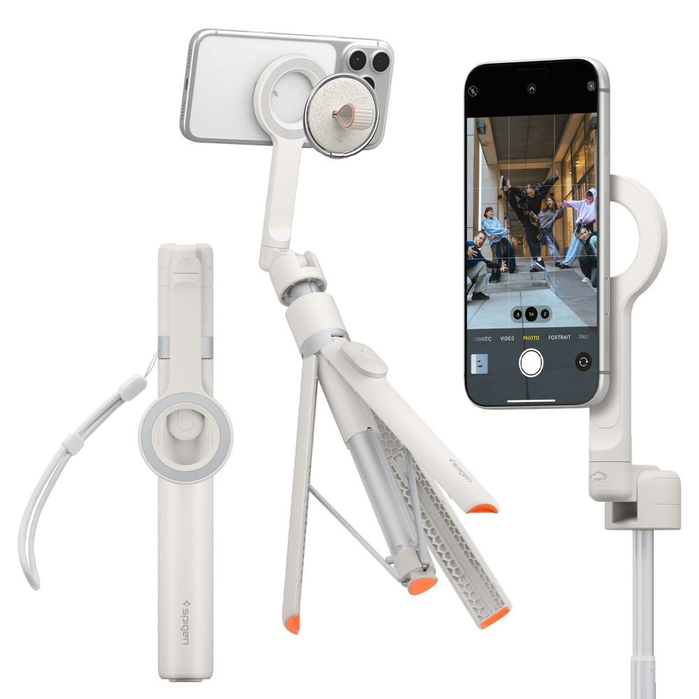 S582W Bluetooth Selfie Stick Stativ Spigen - MagSafe Kompatibel - Beige
