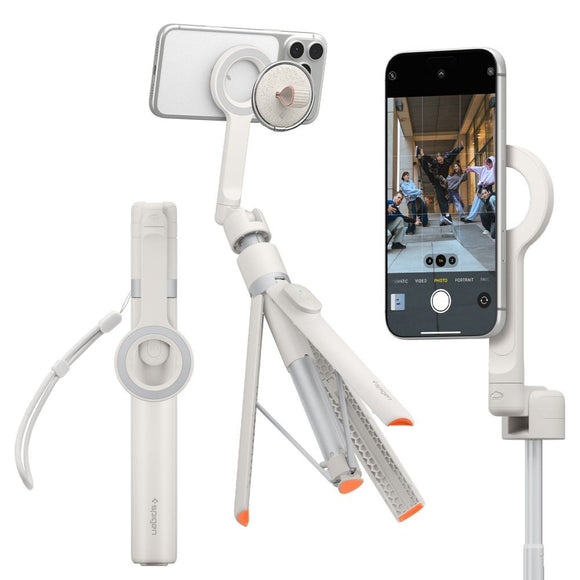S582W Bluetooth Selfie Stick Stativ Spigen - MagSafe Kompatibel - Beige