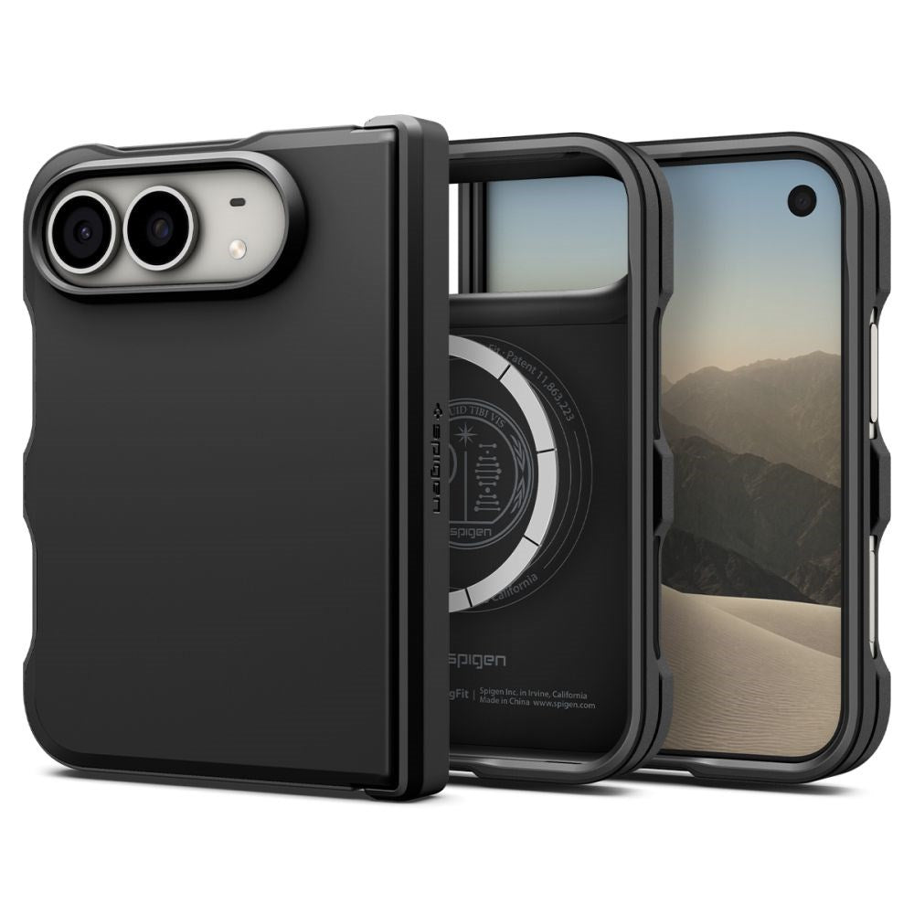 iPhone Duo Spigen Tough Amor Mag Cover - MagSafe Kompatibel - Sort
