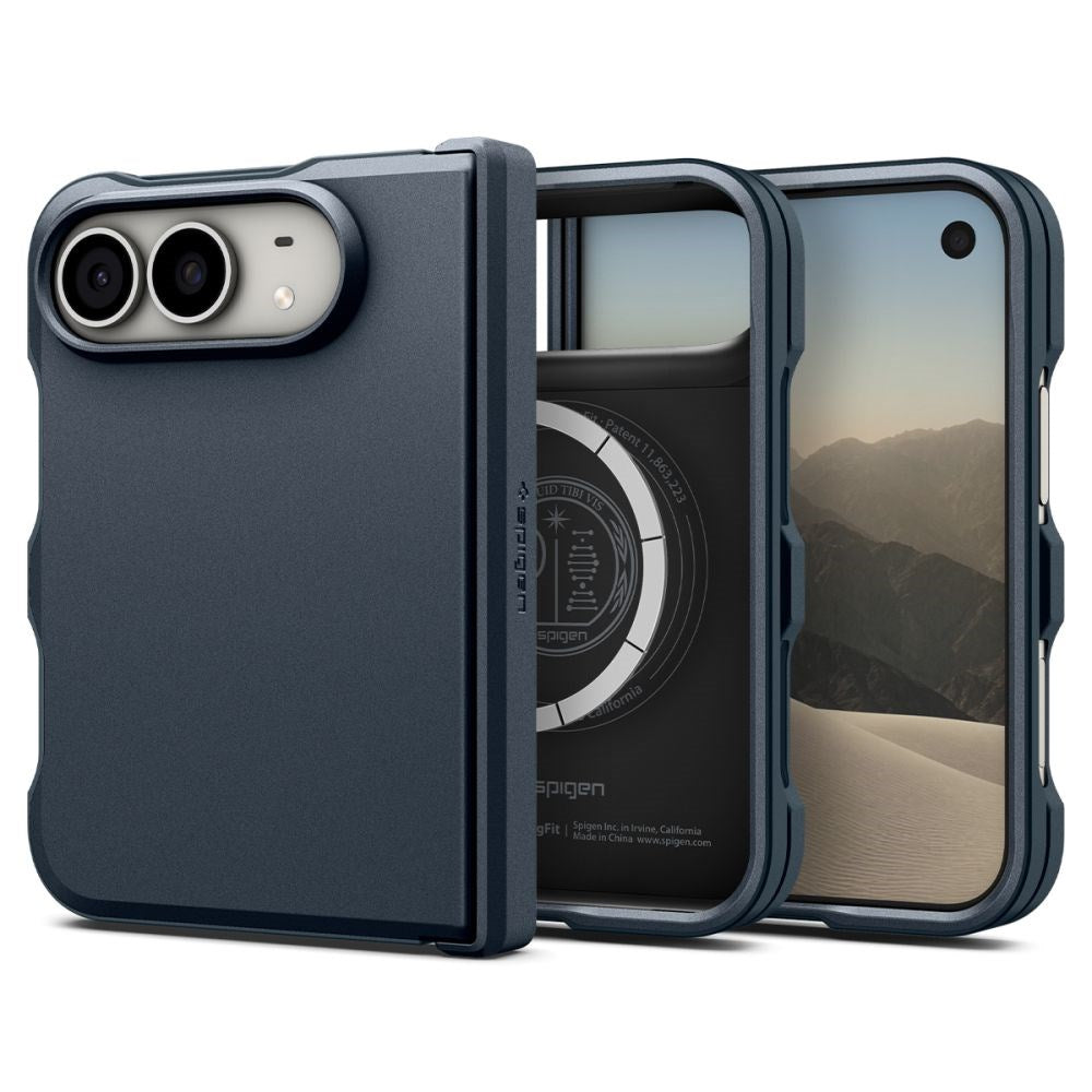 iPhone Duo Spigen Tough Amor Mag Cover - MagSafe Kompatibel - Blå