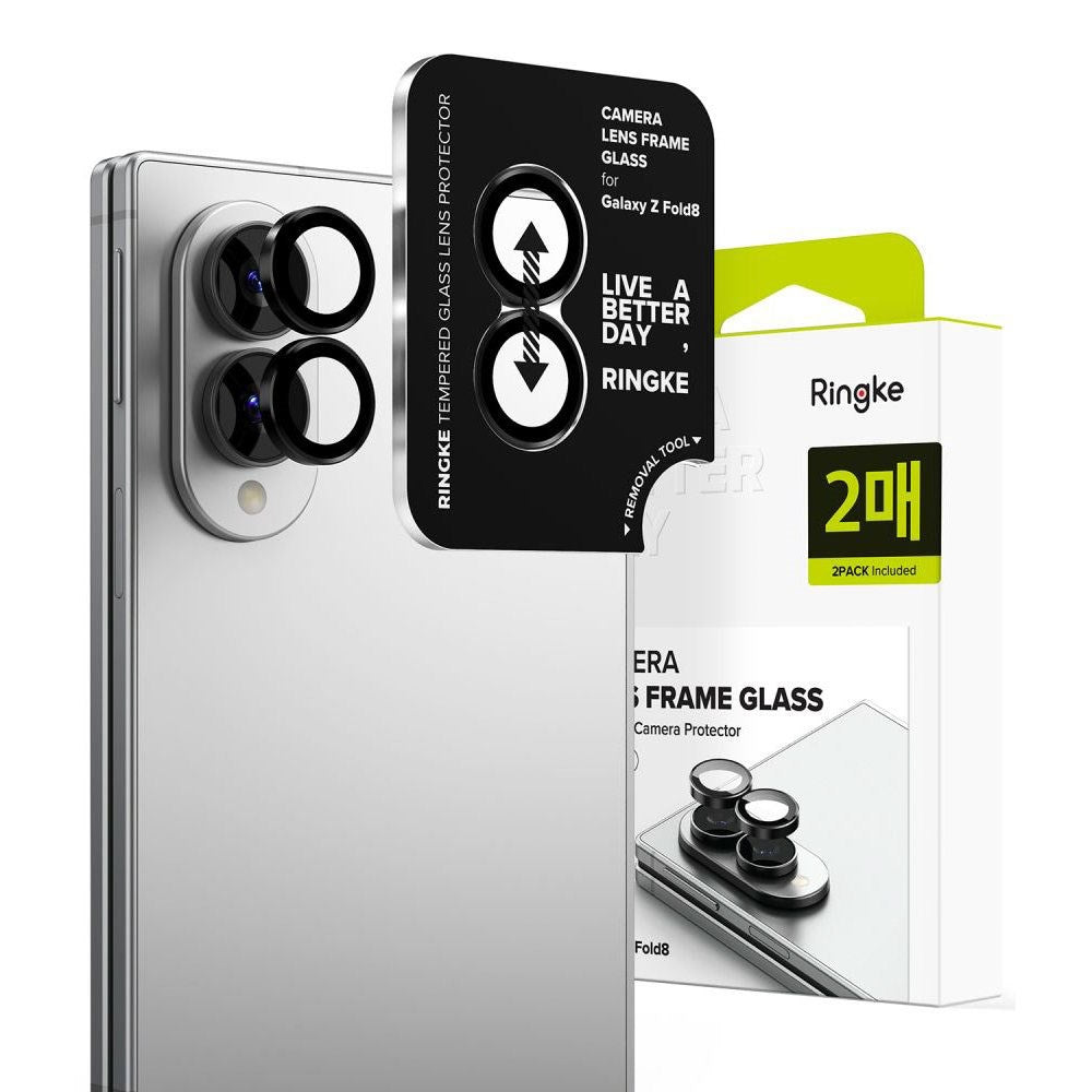 Samsung Galaxy Z Fold8 Ringke Kameralinsebeskyttelse m. Monteringsramme - 2 stk - Sort