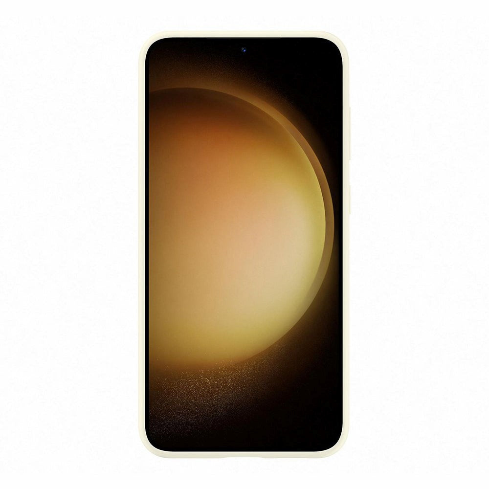 Original Samsung Galaxy S23+ (Plus) Silikone Cover - Cremehvid (EF-PS916TUEGWW)