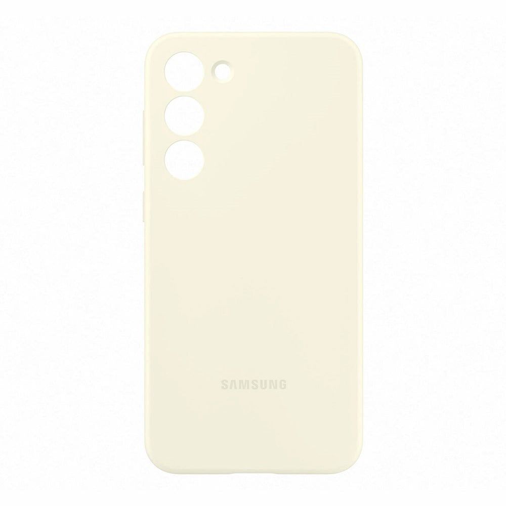 Original Samsung Galaxy S23+ (Plus) Silikone Cover - Cremehvid (EF-PS916TUEGWW)