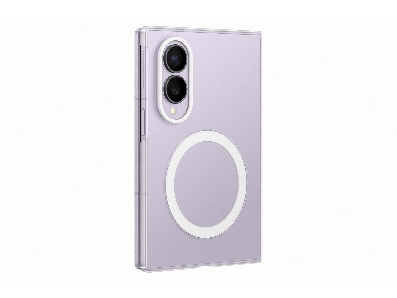 Original Samsung Galaxy Z Fold8 Cover Clear Magnet Case m. Beskyttelsesfilm - Transparent