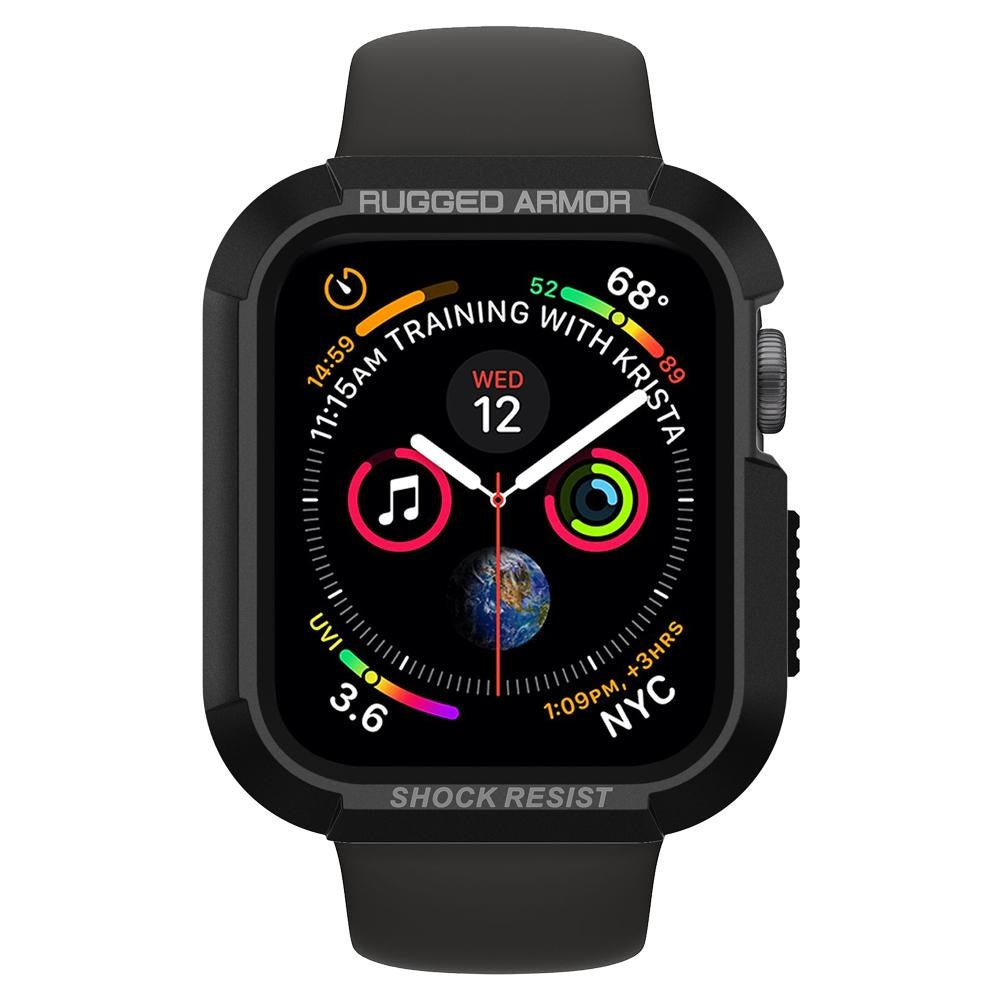 Apple Watch (44mm) SPIGEN Rugged Armor Case - TPU Cover - Sort