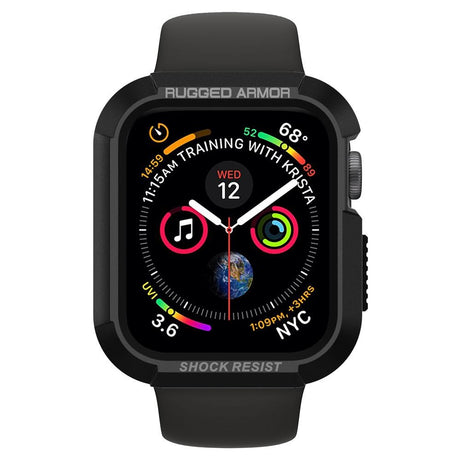 Apple Watch (44mm) SPIGEN Rugged Armor Case - TPU Cover - Sort