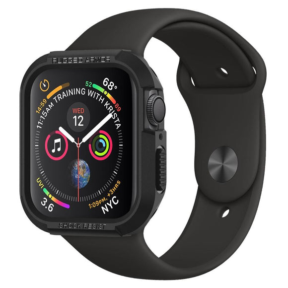 Apple Watch (44mm) SPIGEN Rugged Armor Case - TPU Cover - Sort