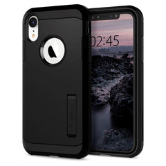 iPhone XR Spigen Tough Armor Hybrid Cover m. Kickstand - Sort