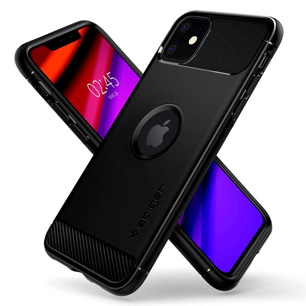 iPhone 11 Spigen Rugged Armor Cover - Sort