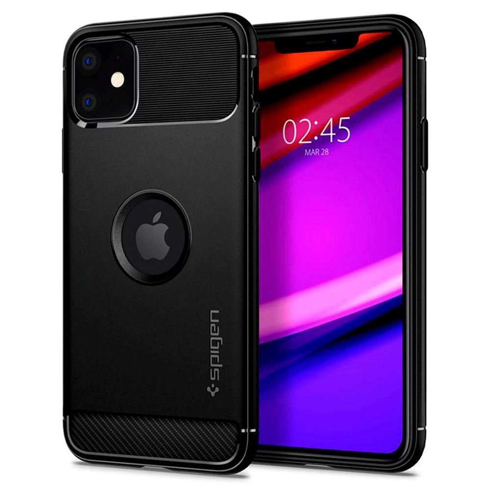 iPhone 11 Spigen Rugged Armor Cover - Sort