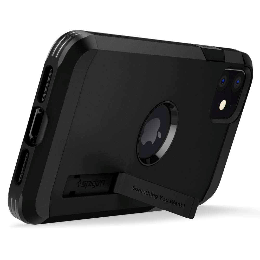 iPhone 11 Spigen Tough Armor Cover m. Kickstand - Sort