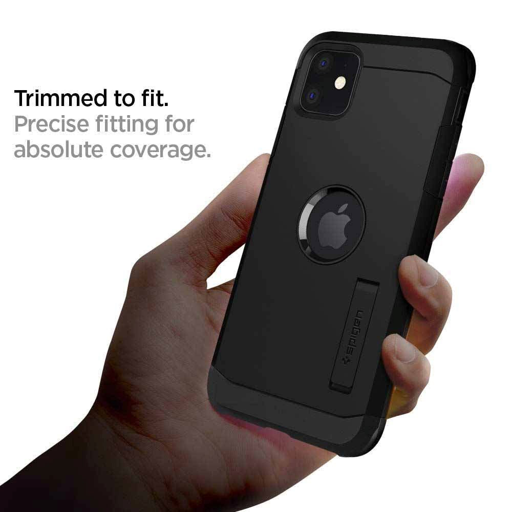 iPhone 11 Spigen Tough Armor Cover m. Kickstand - Sort