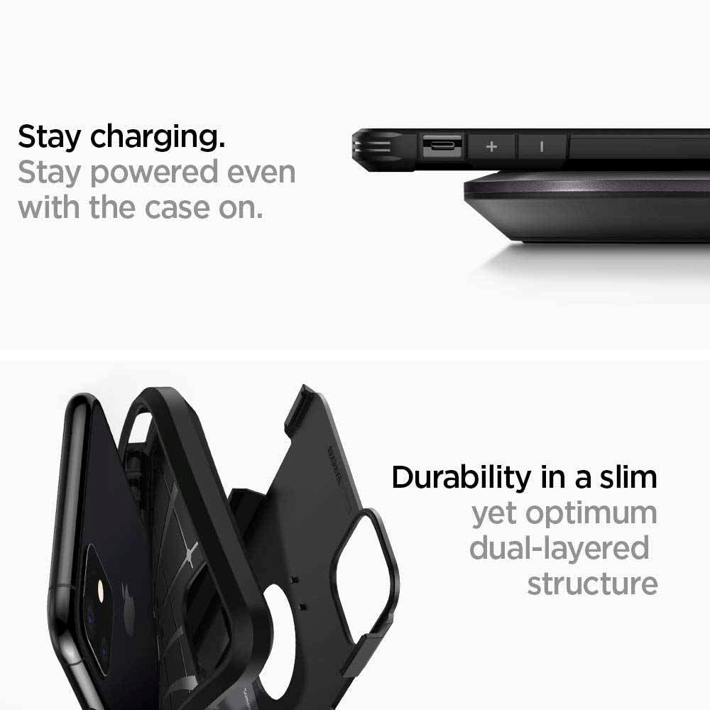 iPhone 11 Spigen Tough Armor Cover m. Kickstand - Sort