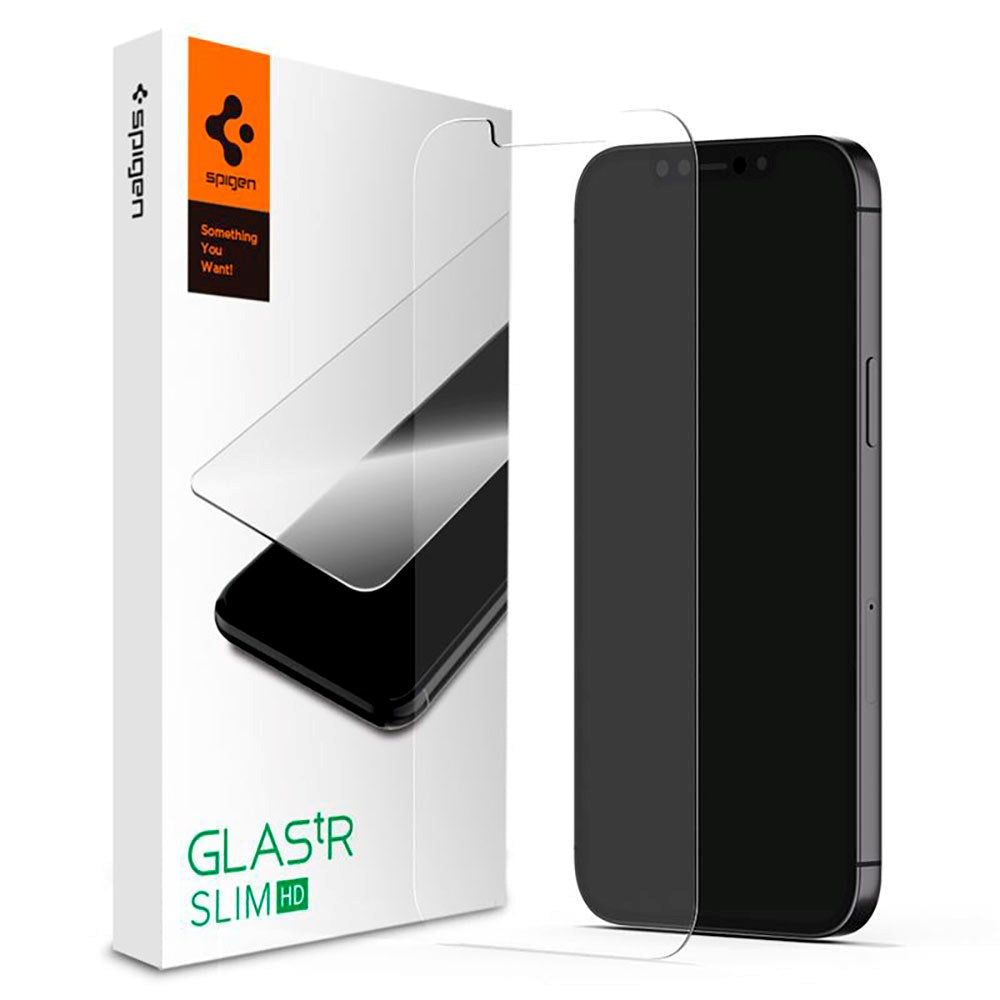 iPhone 12 Mini Spigen Glas.tR Hærdet Glas Skærmbeskyttelse - Gennemsigtig