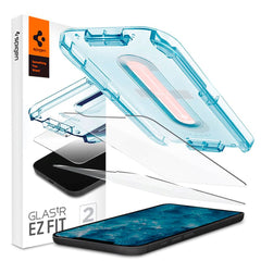 iPhone 12 / 12 Pro Spigen EZ Fit Glas.tR Skærmbeskyttelse - 2 stk. - Case Friendly - Gennemsigtig