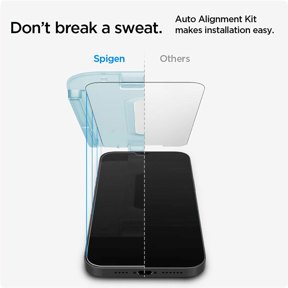 iPhone 12 Mini Spigen EZ Fit Glas.tR Skærmbeskyttelse - 2 stk. - Case Friendly - Gennemsigtig