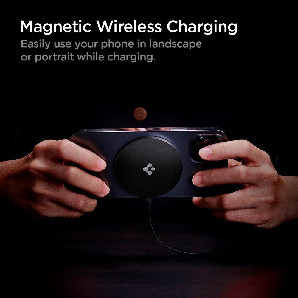 Spigen Power Arc Arcfield Trådløs Oplader 7.5W - Sort