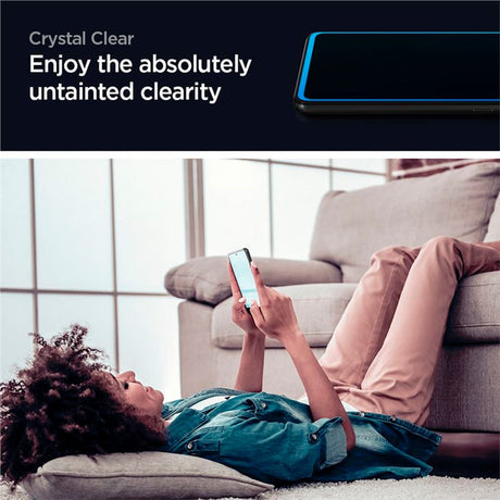 Samsung Galaxy A52 (4G / 5G) / A52s (5G) Spigen Alignmaster FC Skærmbeskyttelse - Case Friendly - Sort Kant
