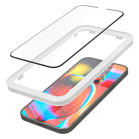 iPhone 17e / 16e / 14 / 13 / 13 Pro Spigen Beskyttelsesglas - 2 stk. - Sort Kant