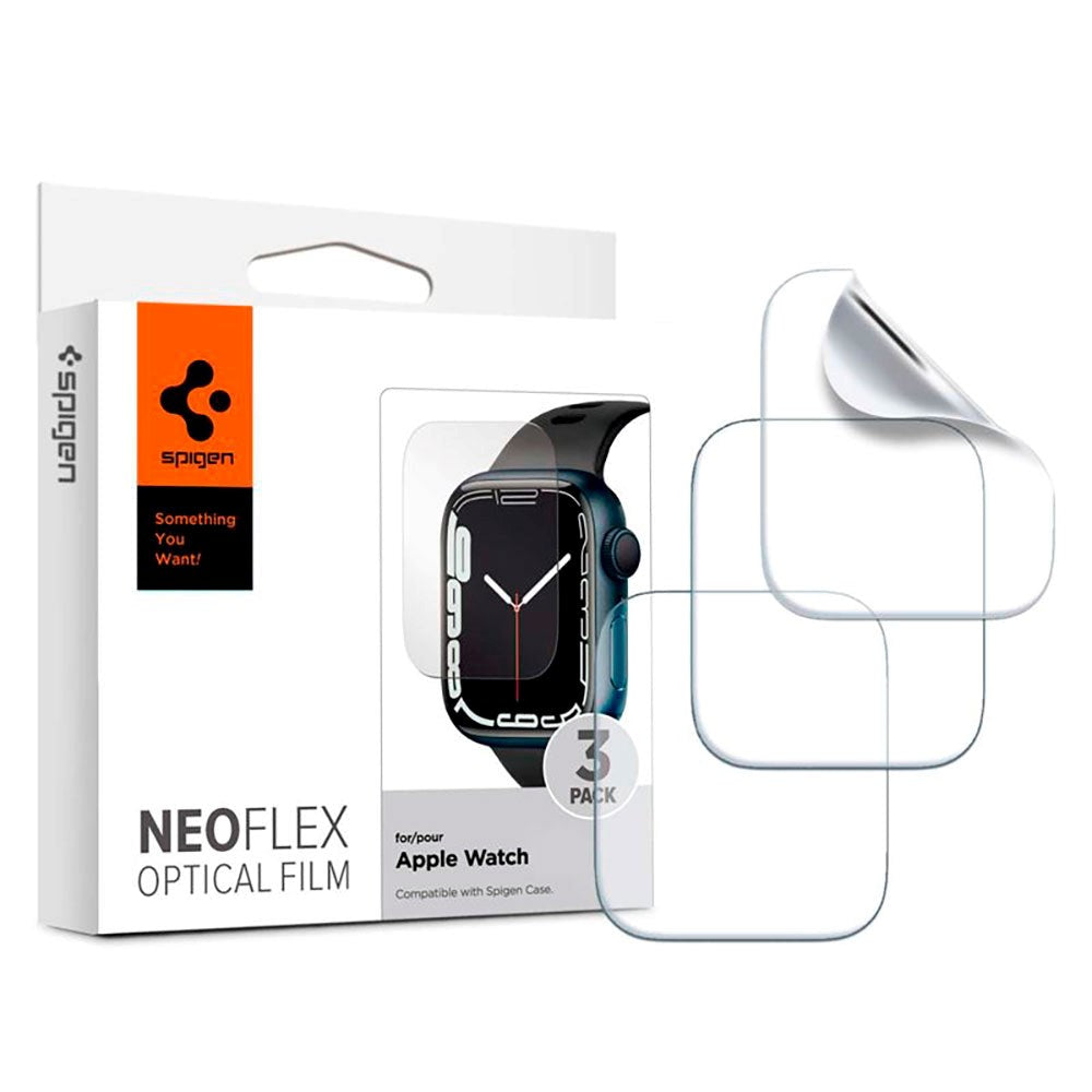 Apple Watch (45 / 44 mm) Spigen NeoFlex Beskyttelsesfilm - 3-Pack - Gennemsigtig