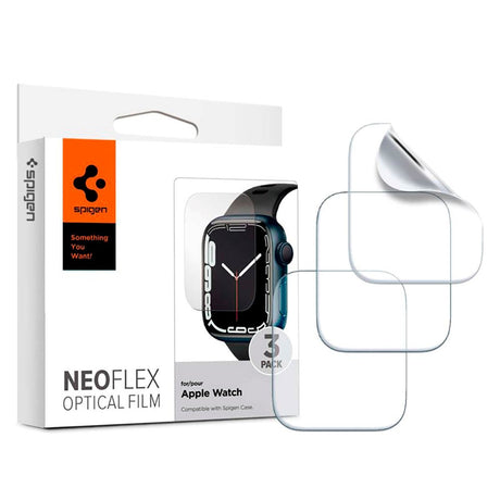 Apple Watch (45 / 44 mm) Spigen NeoFlex Beskyttelsesfilm - 3-Pack - Gennemsigtig