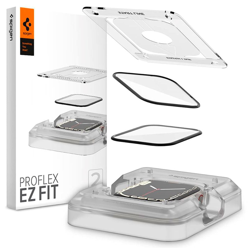 Spigen ProFlex EZ Fit 2 stk. Skærmbeskyttelse Apple Watch 9/8/7 (45mm) - Gennemsigtig