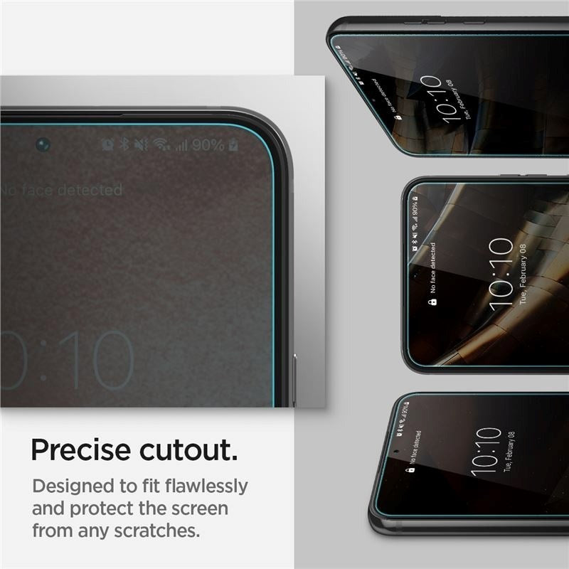 Samsung Galaxy S22 Spigen EZ Fit Glas.tR Skærmbeskyttelse - 2 stk. - Case Friendly - Gennemsigtig