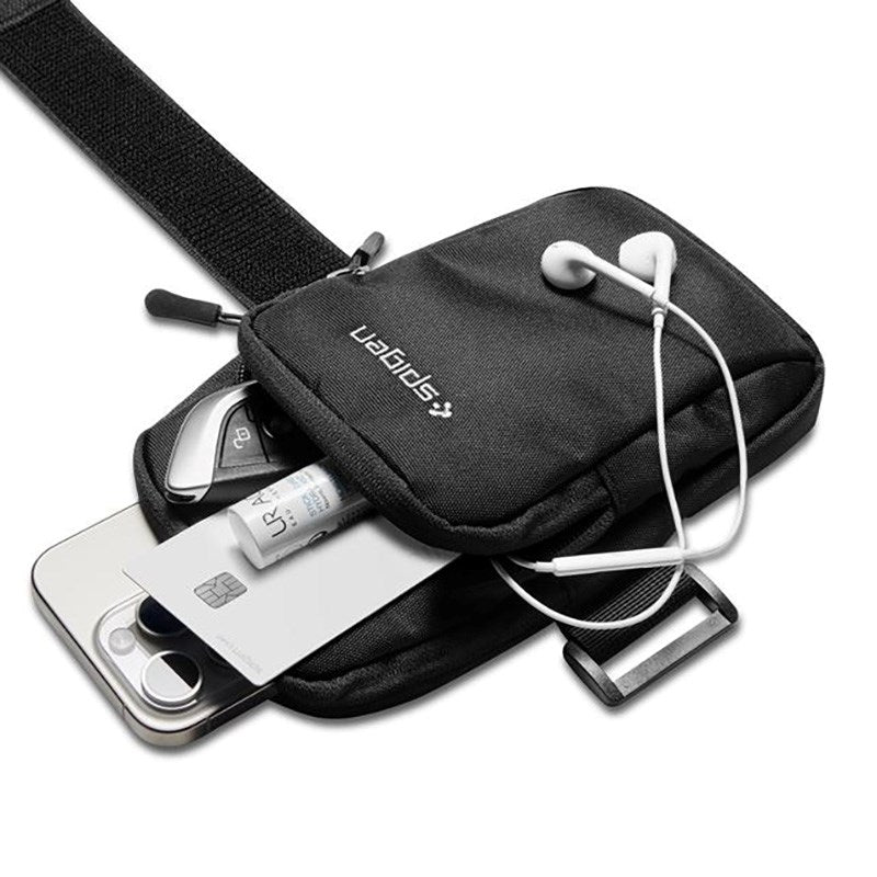 Spigen Vandafvisende Dynamic Shield Løbearmbånd (Maks. Mobil: 195 x 113mm) - Sort
