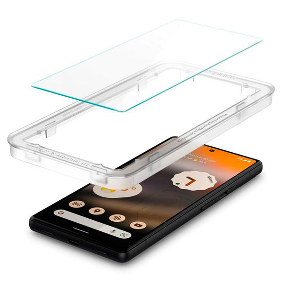 Google Pixel 6a Spigen Alignmaster Glas.tR Skærmbeskyttelse - 2 stk. - Case Friendly - Gennemsigtig